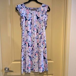 Lilly Pulitzer Dani Dress in High Tide Navy It’s for Shore